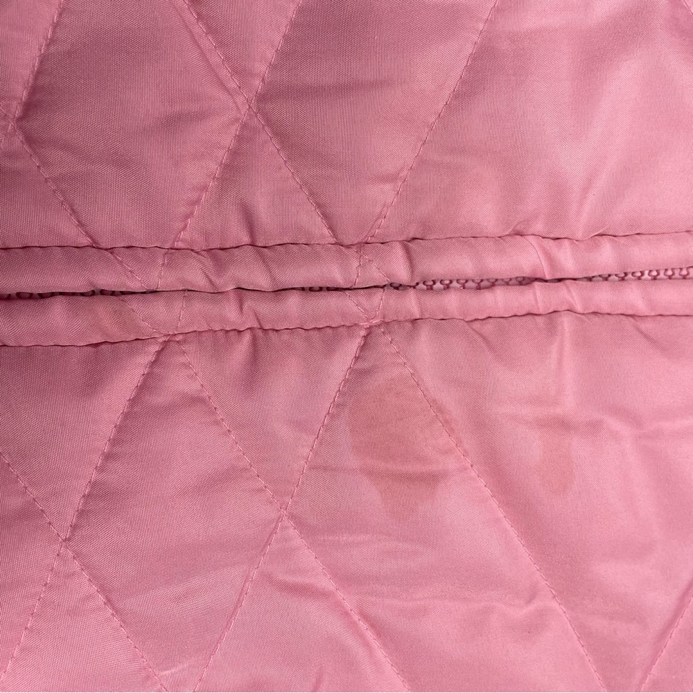 Annie USA Quilted Pink Detachable Hood Zip Puffer Jacket Teen Misses Jrs Size M - Picture 3 of 11